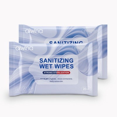 Outdoor Hygiene Hand Wipes Antimicrobial Wet Wipe to remove dust, kills bacteria and germs