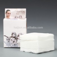 100%rayon or viscose nonwoven fabric cosmetic cotton pads for facial skin cleaning make up remover