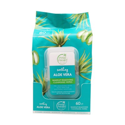 Fresh makeup removing cleansing wipes with aloe vera for women