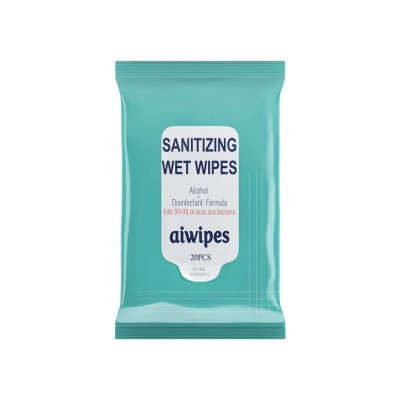 Custom Disinfectant wipes Antibacterial Sanitizer Wet Wipes  kill 99.9% bacterial Alcohol wipes